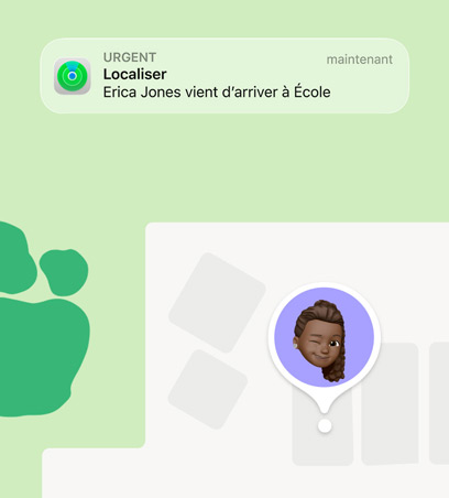 Apple Watch pour vos enfants, app Localiser