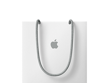 حقيبة حمل مع شعار Apple وسط الجهة الأمامية