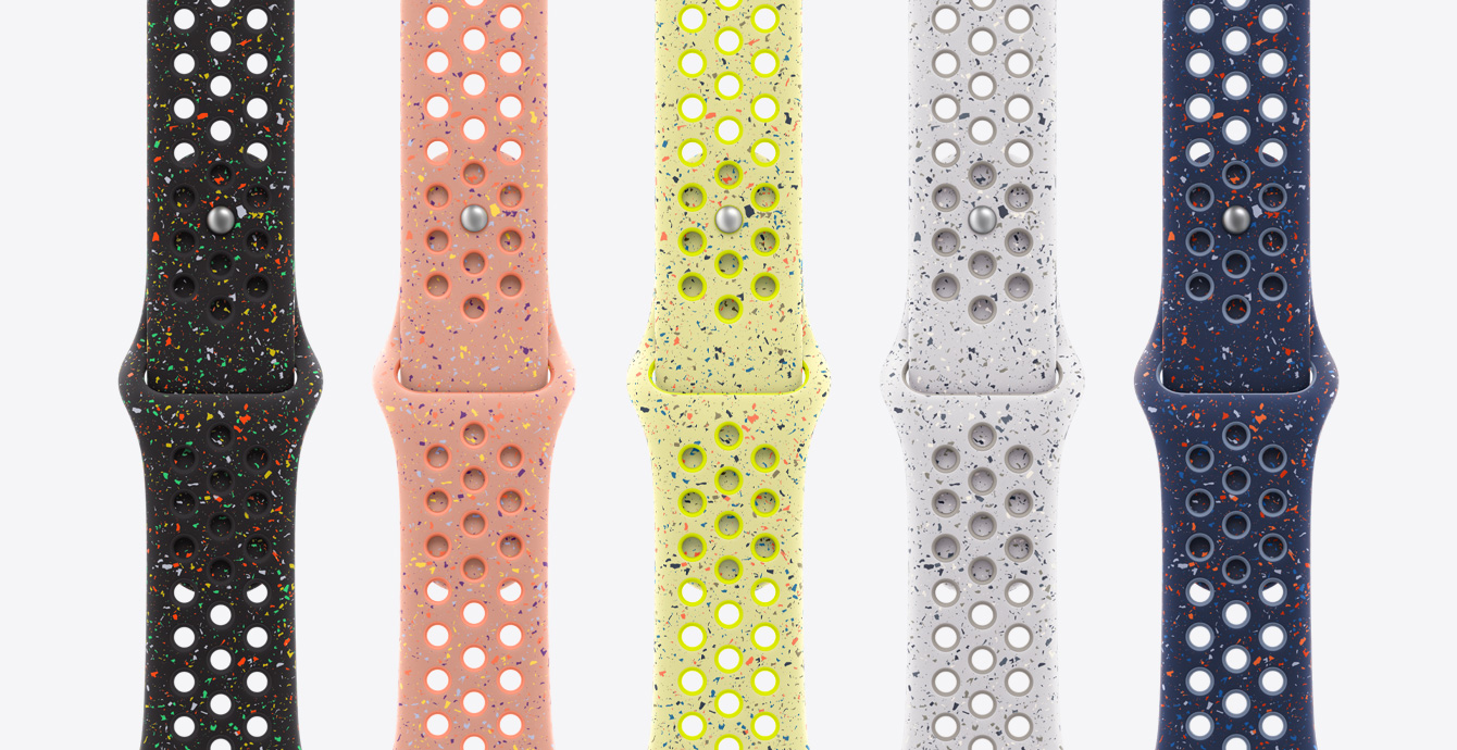 Nike Sportarmband, erhältliche Farben: Midnight Black, Alpenglow Pink, Volt Splash, Veiled Grey, Blue Ribbon